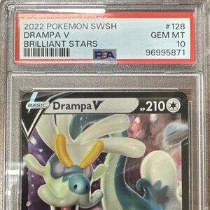 Pokemon Brilliant Stars Drampa V 128/172 PSA 10 Gem Mint
